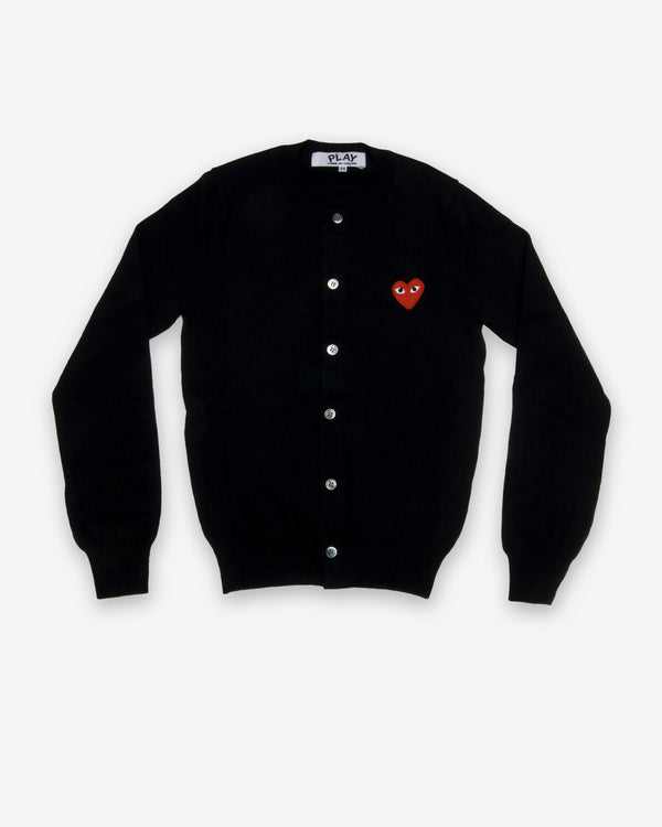 Play Comme des Garçons - Red Ladies’ Cardigan - (Black)