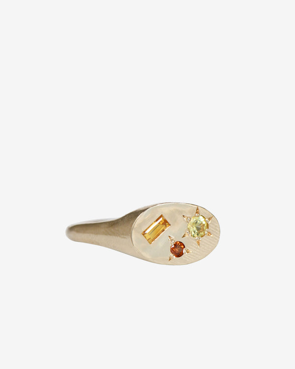 Seb Brown - Oval Neapolitan Ring - (Yellow Gold)