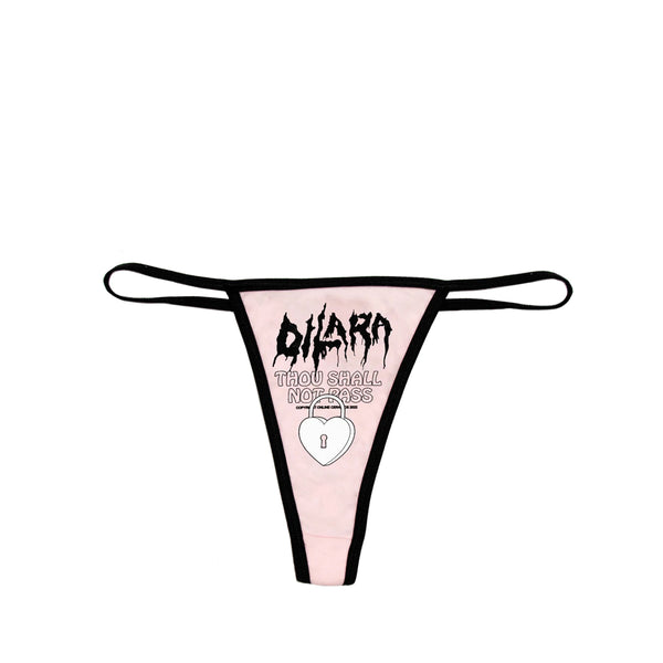 Online Ceramics - Dilara Women's Thong - (Black/Pink)