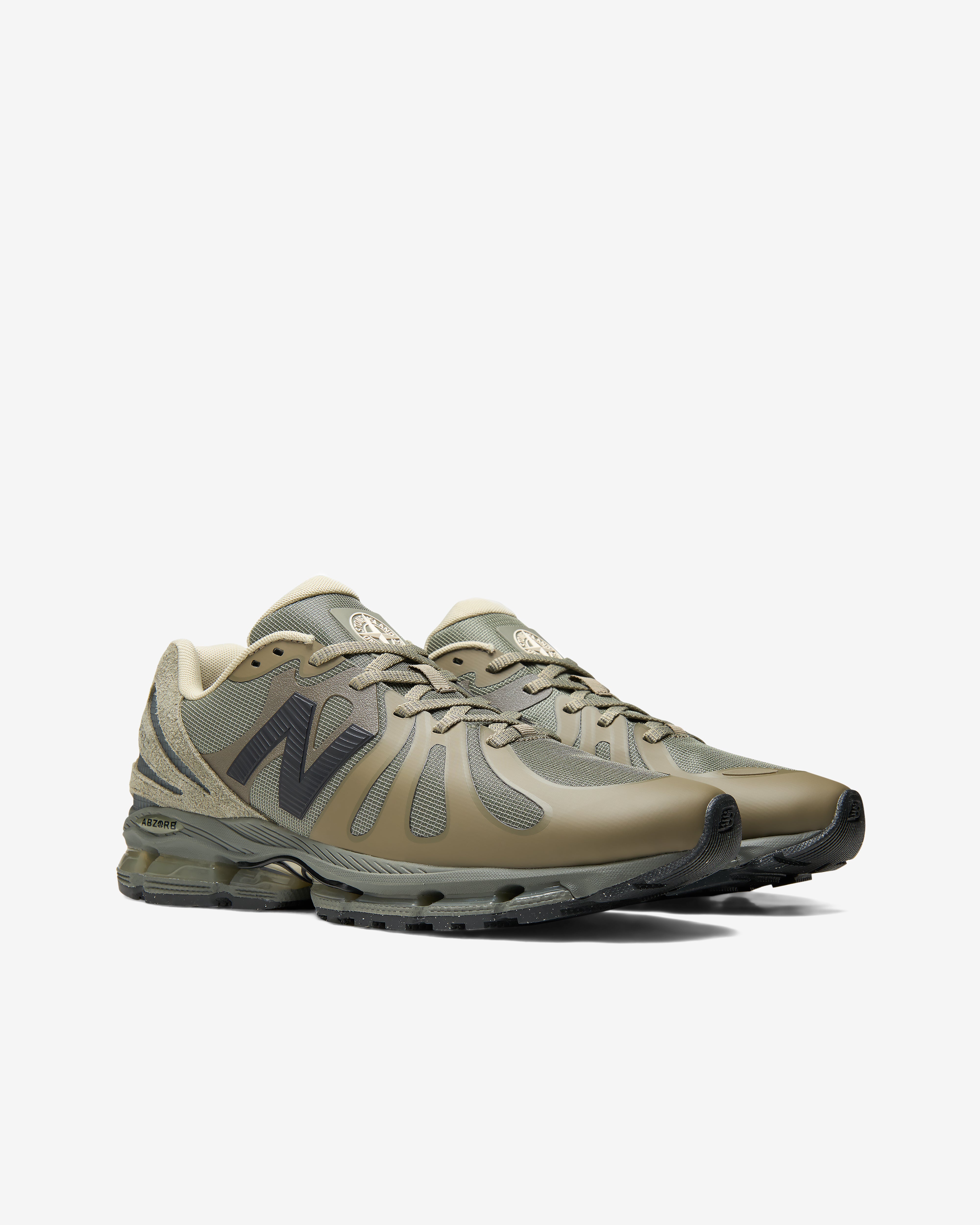 New Balance: Men's Stone Island ABZORB 1890 Sneakers (Covert Green