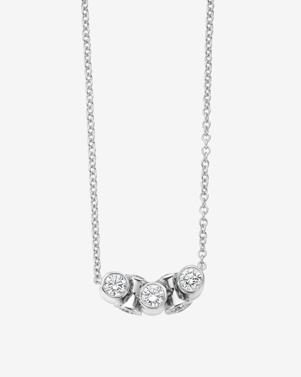 Ox - Ourglass Minute Necklace - (White Gold)