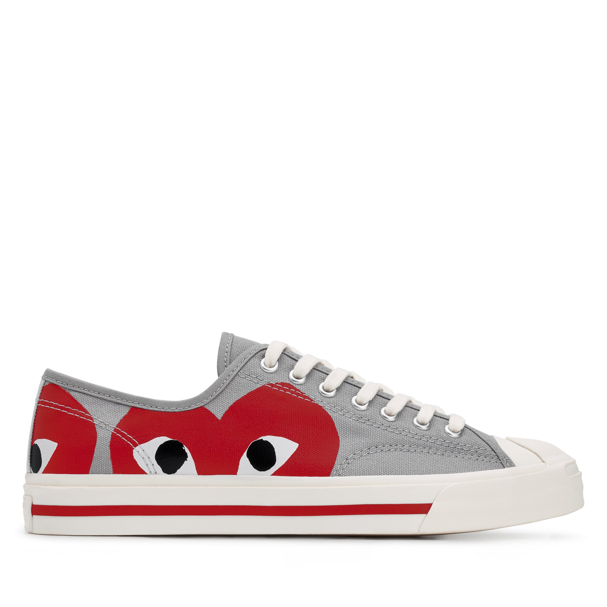 Play Converse - Low Top Red Heart Jack Purcell Sneakers - (Red) view 1, Click to Zoom in