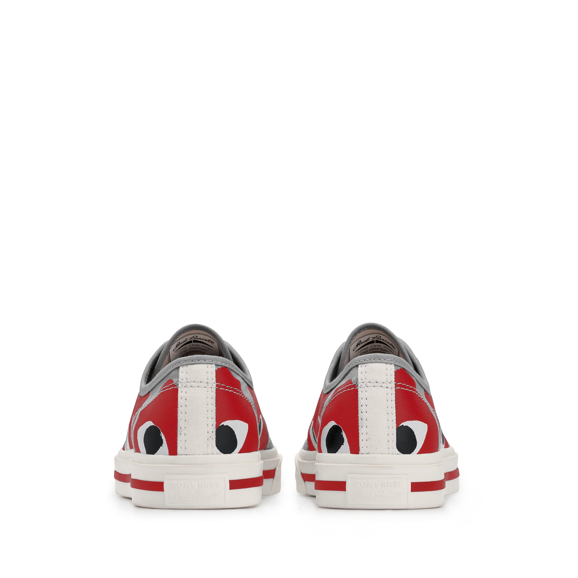 Play Converse - Low Top Red Heart Jack Purcell Sneakers - (Red) view 5, Click to Zoom in