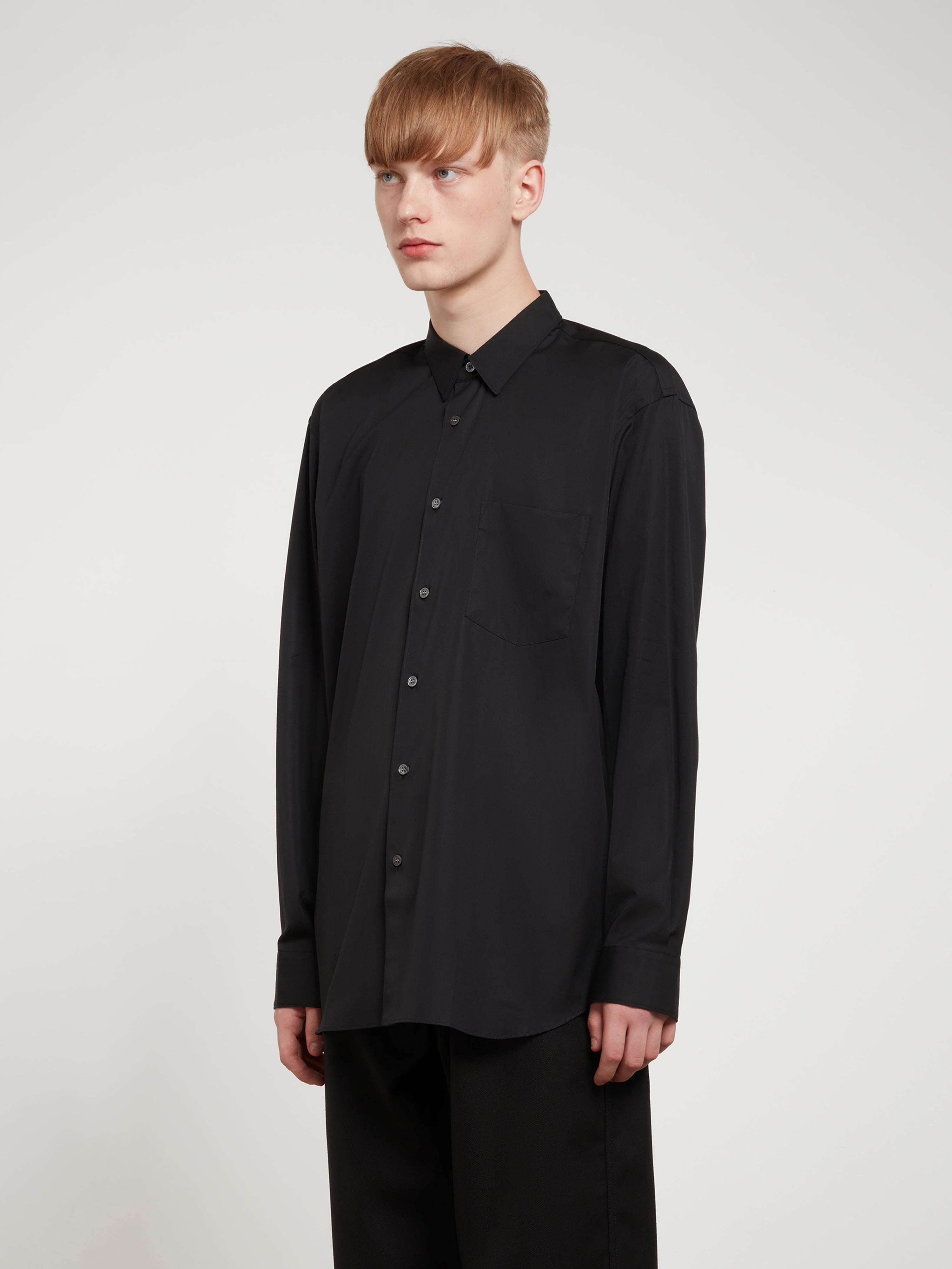 CDG Shirt Forever - Wide Fit Cotton Shirt - (Black)