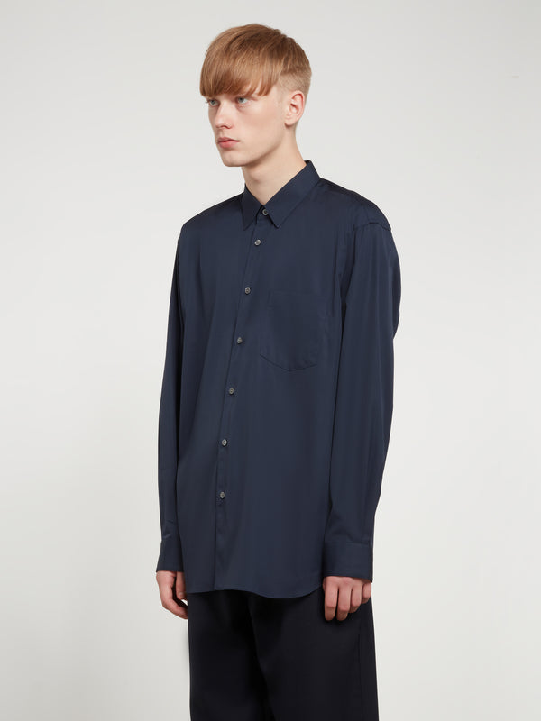 CDG Shirt Forever - Men's Wide Classic Shirt - (Navy)