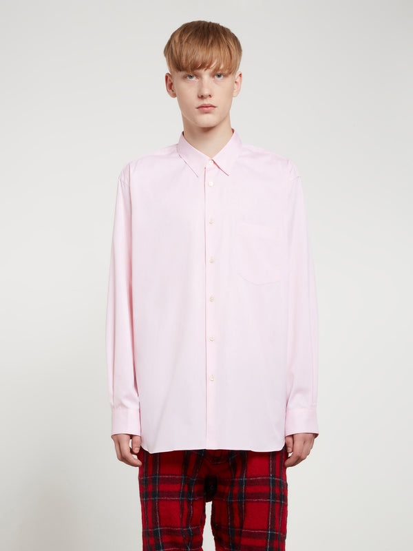 CDG Shirt Forever - Men's Wide Fit Cotton Shirt - (Pink)