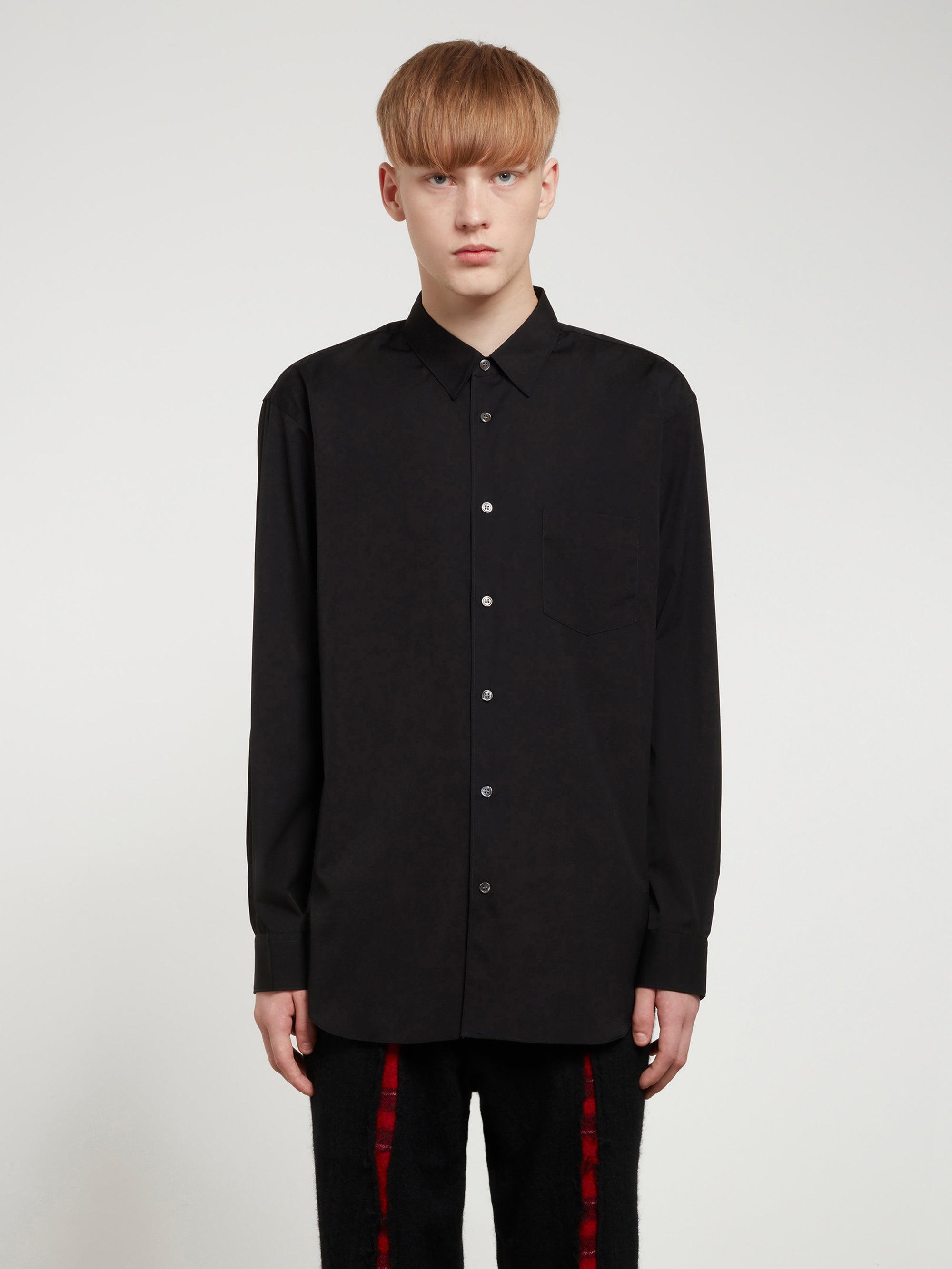 CDG Shirt Forever - Classic Fit Woven Cotton Shirt - (Black) view 2