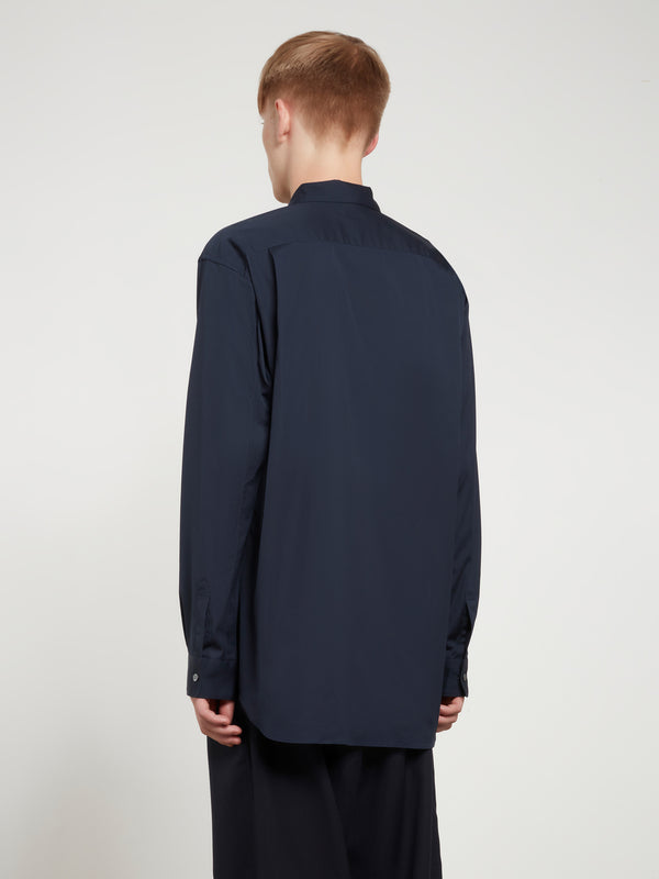 CDG Shirt Forever - Men's Classic Fit Woven Cotton Shirt - (Navy)