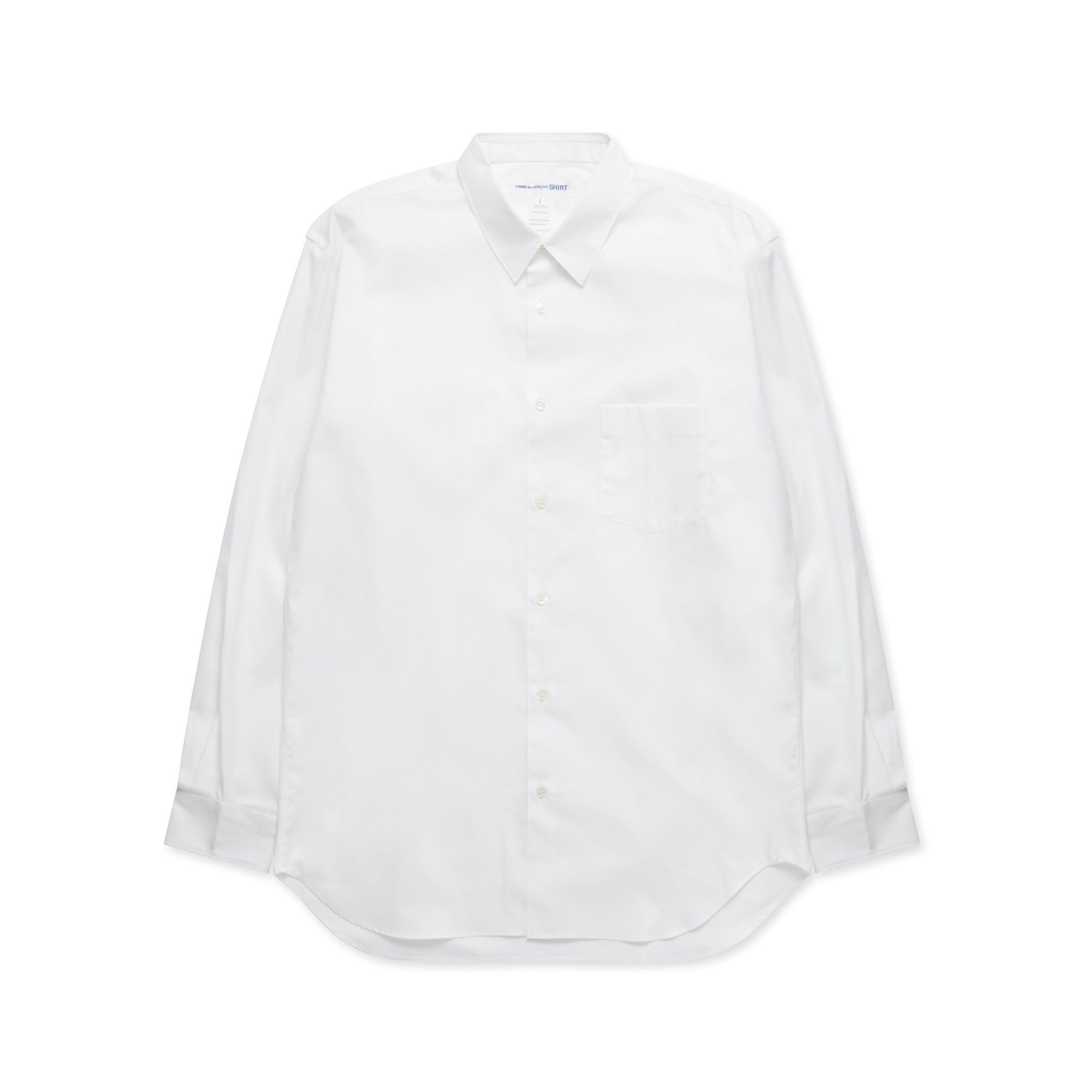 CDG Shirt Forever - Classic Fit Woven Cotton Shirt - (White)