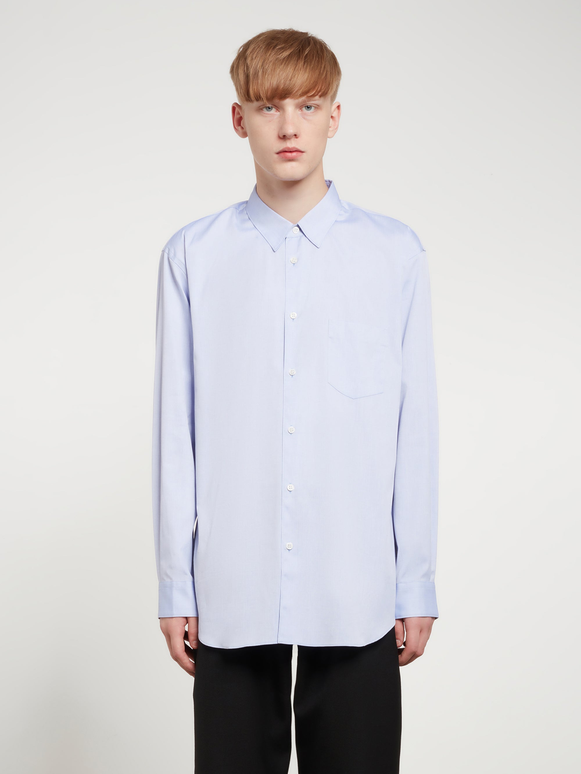 cdg dress shirt - "Strong Will" Striped Long Sleeve Shirt Made in France Comme Des Garcons Homme Plus