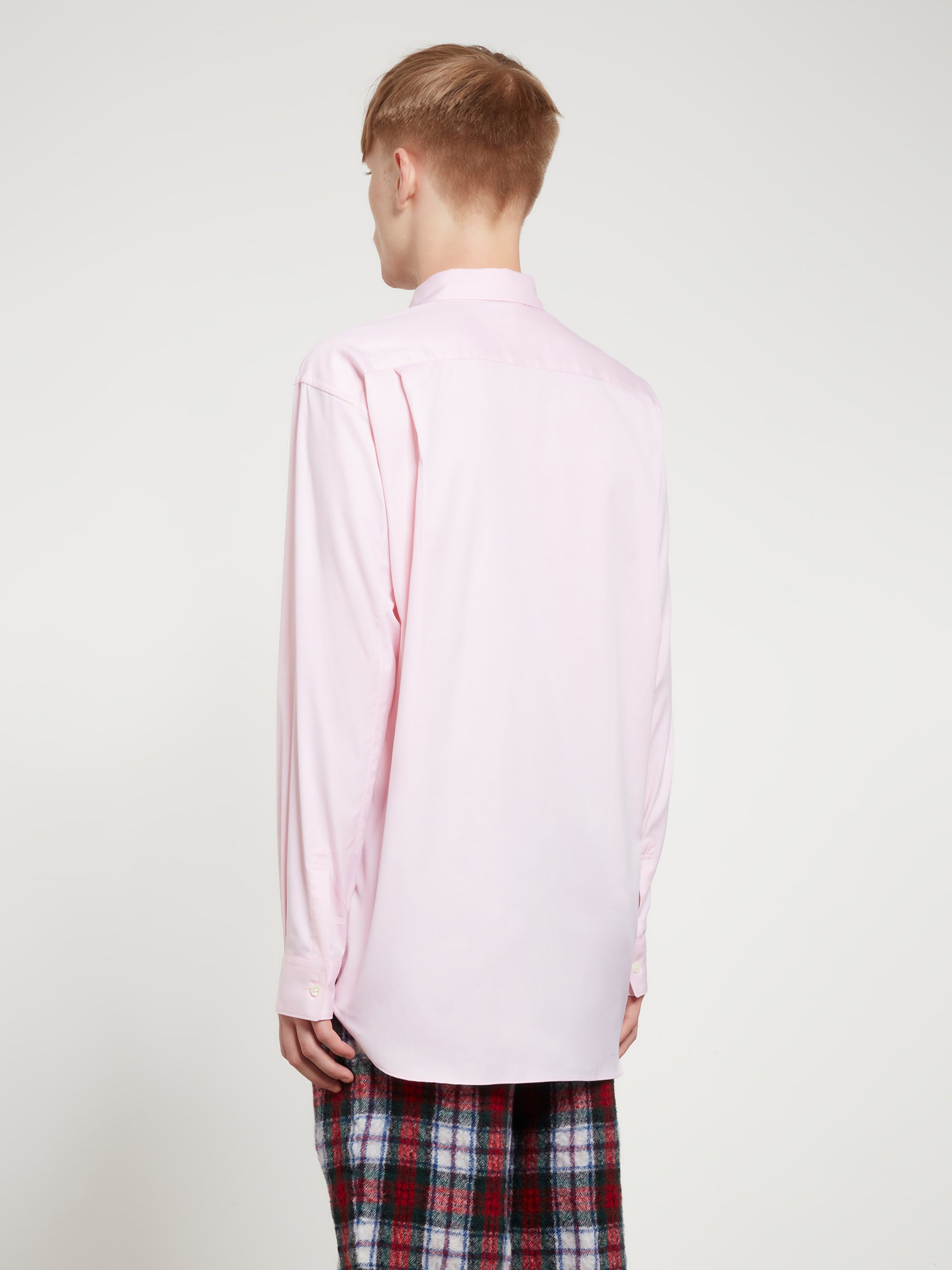 CDG Shirt Forever - Classic Fit Woven Cotton Shirt - (Pink) view 4