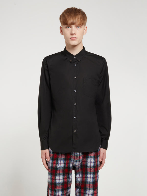 CDG Shirt Forever - Men's Slim Fit Button-Down Cotton Shirt - (Black)