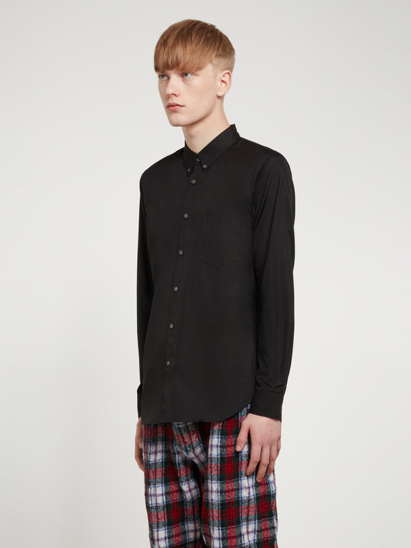 CDG Shirt Forever - Men's Slim Fit Button-Down Cotton Shirt - (Black)