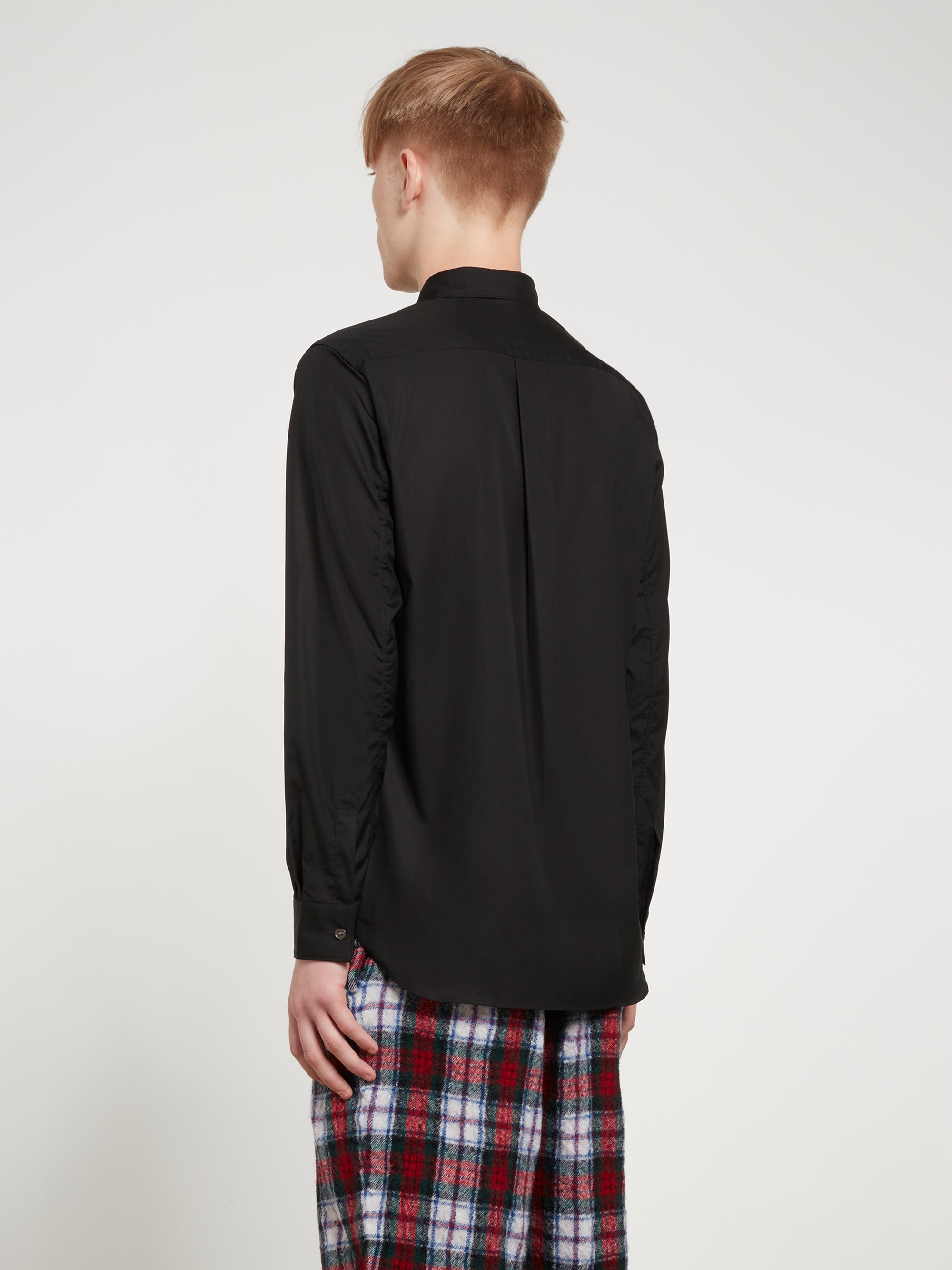CDG Shirt Forever - Slim Fit Button-Down Cotton Shirt - (Black) view 4