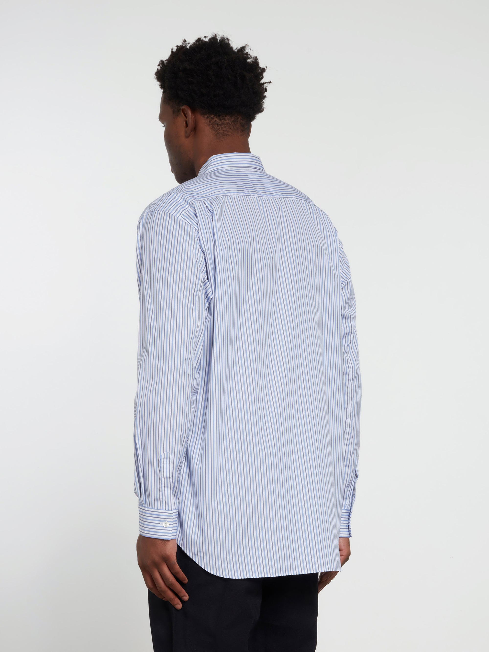 CDG Shirt Forever - Classic Fit Contrast Stripe Shirt - (Stripe/Mix) view 4
