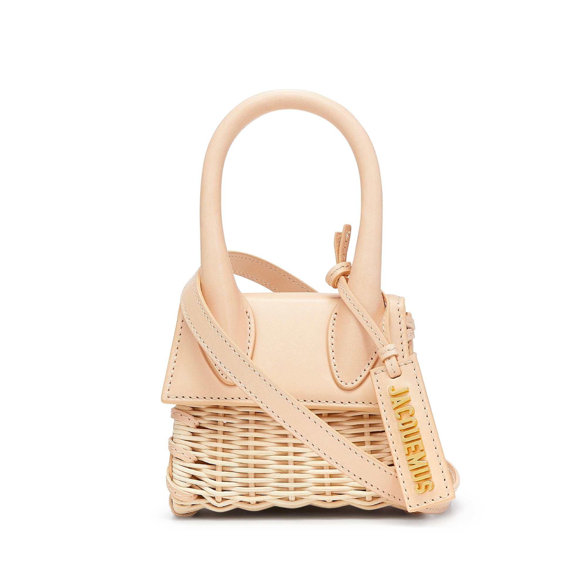 Jacquemus - Le Chiquito Leather and Wicker Bag view 4