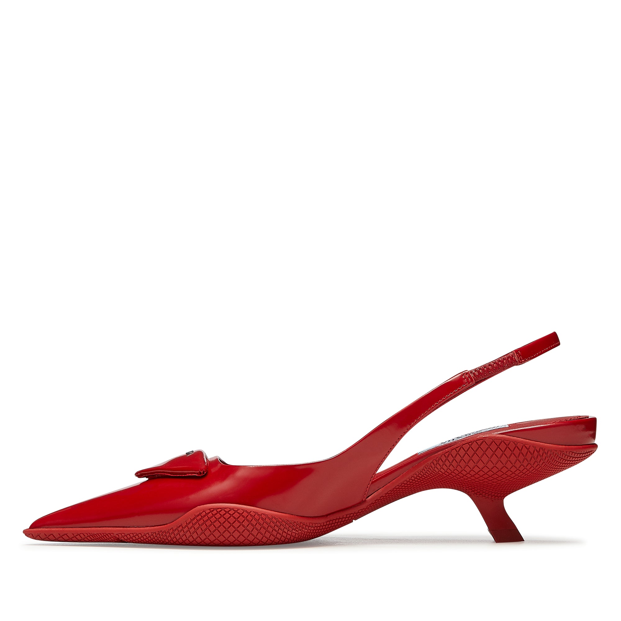 Prada - Women's Brushed Leather Slingback Pumps - (Red) – DSMNY E-SHOP