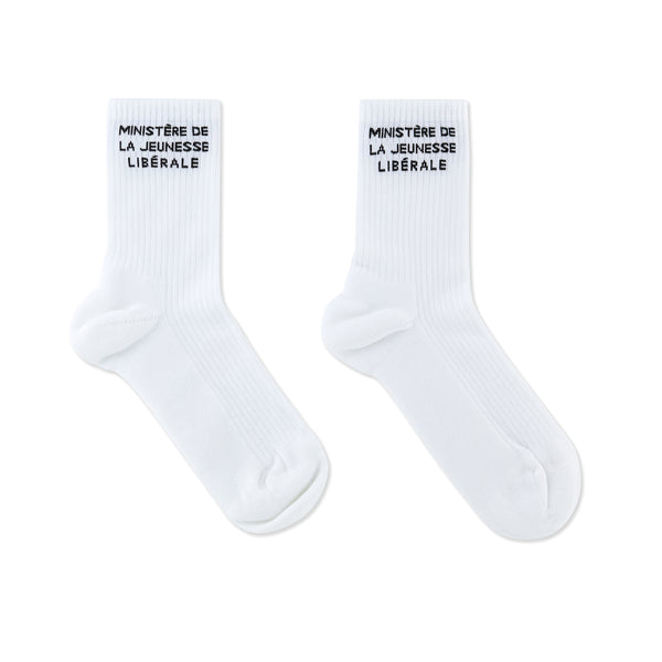 Liberal Youth Ministry - Men's Logo Socks - (White)