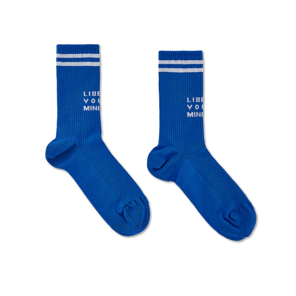 Liberal Youth Ministry - Men's Soccer Socks - (Blue)