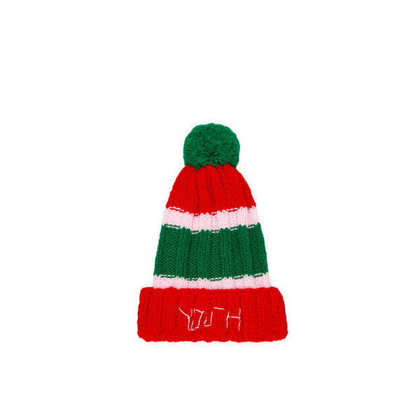 Liberal Youth Ministry - Men's Handmade Beanie - (Green/Red)