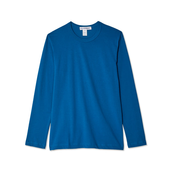 CDG Shirt - Men's Long Sleeve Logo T-Shirt - (Blue)