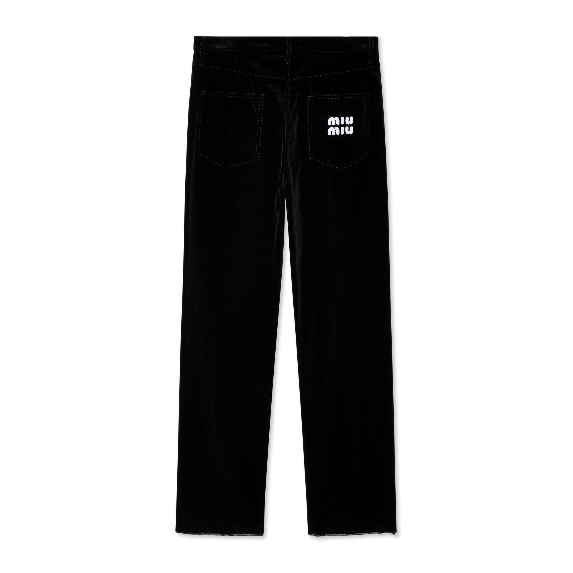 Miu Miu - Women's Washed Velvet Pants - (Black) view 2