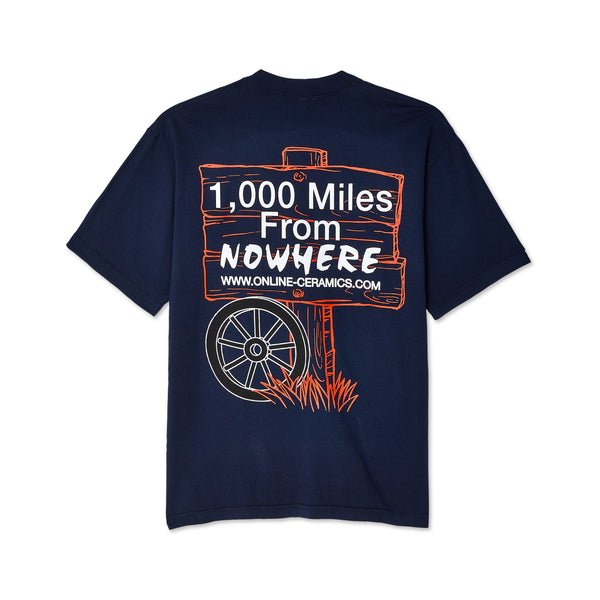 Online Ceramics - Men's 1000 Miles From Nowhere T-Shirt - (Navy)