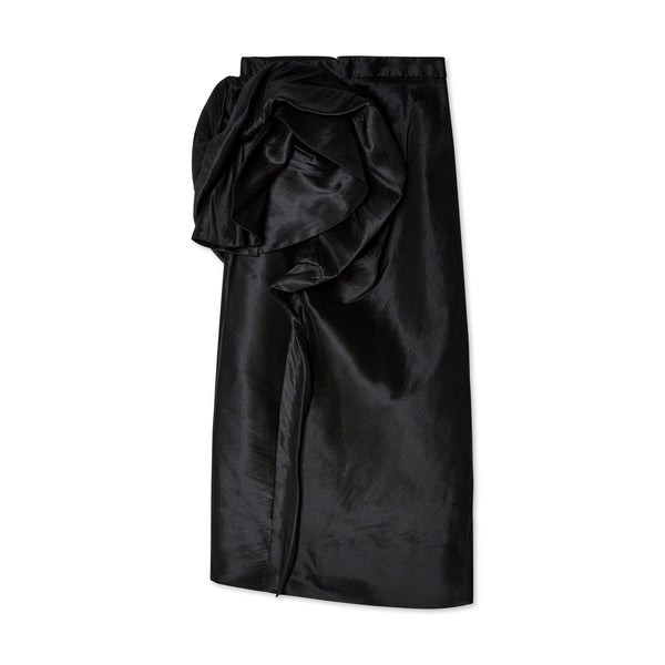 Maison Margiela - Women's Draped Midi Skirt - (Black)