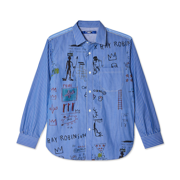 Junya Watanabe MAN - Men’s Slim Shirt - (Blue/White/Black)