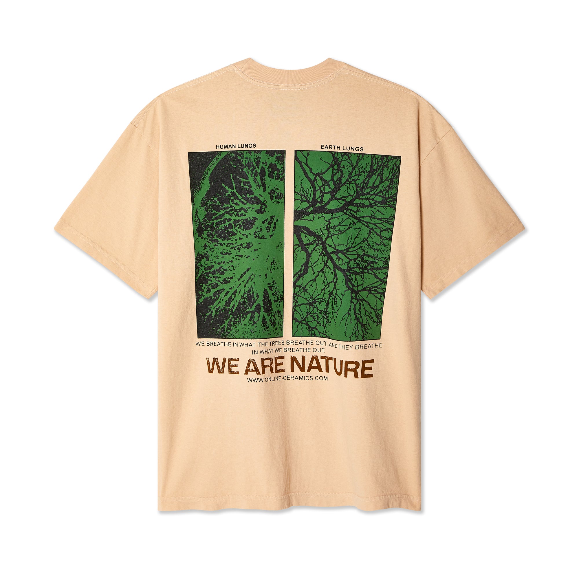 Online Ceramics - We Are Nature T-Shirt - (Tan) view 2