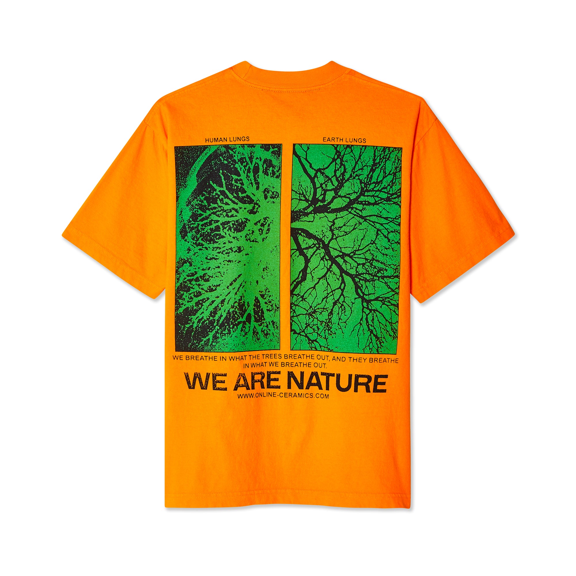 Online Ceramics - We Are Nature T-Shirt - (Orange) view 2