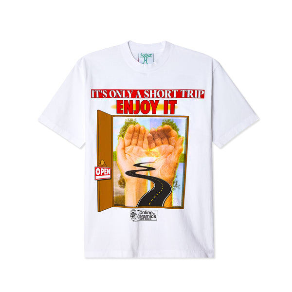 Online Ceramics - It’s Only A Short Trip T-Shirt - (White)