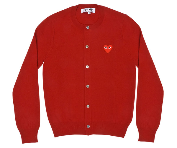 Play Comme des Garçons - Red Ladies’ Cardigan - (Red)