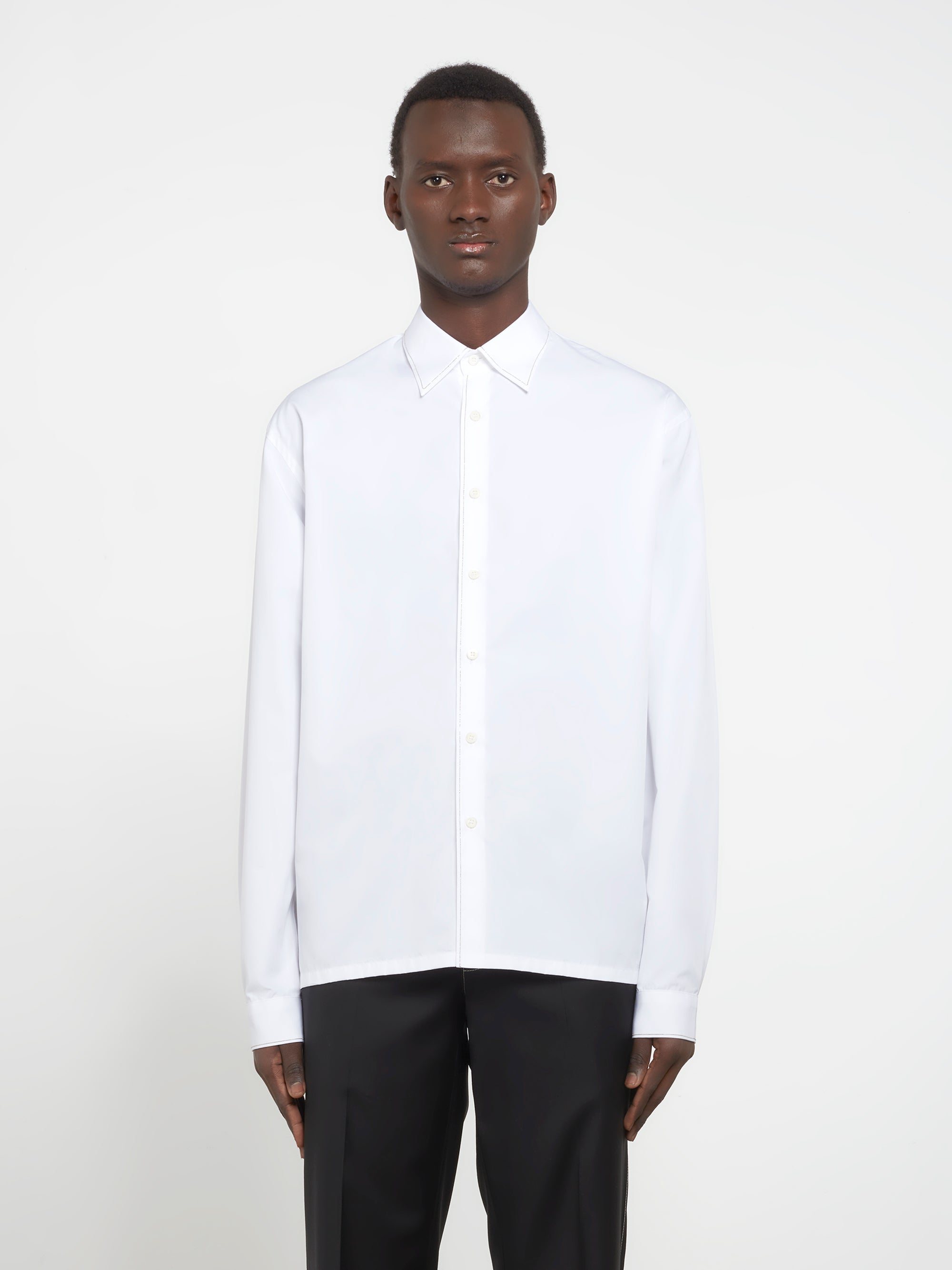 Prada - Men’s Cotton Shirt - (White) view 2