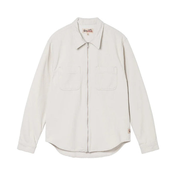 Stüssy - Wide Wale Cord Zip Shirt - (Bone)
