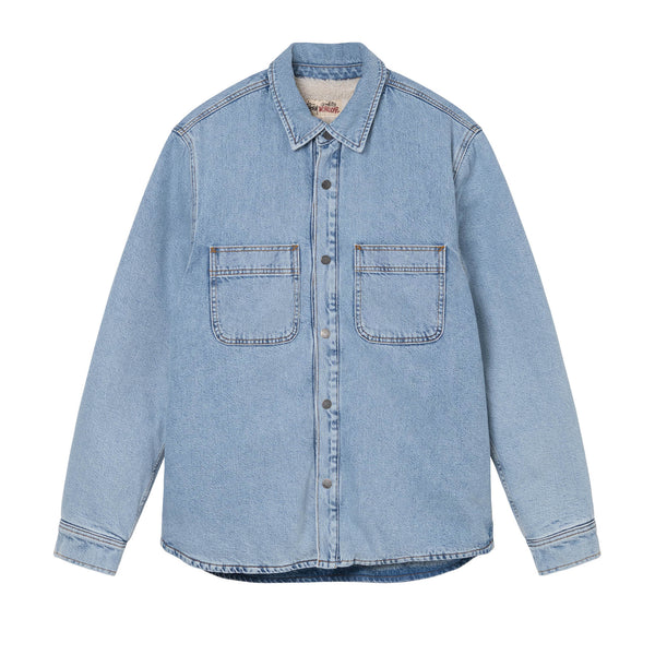 Stüssy - Sherpa Lined Denim Shirt - (Light Denim)