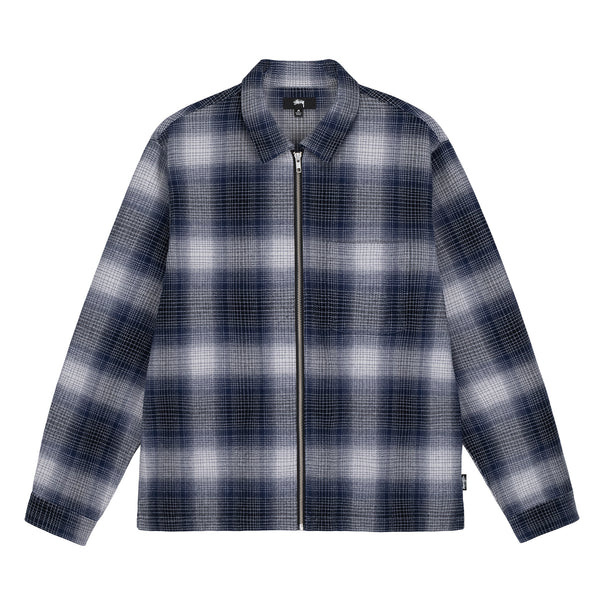 Stüssy - Jack Shadow Plaid Zip Shirt - (Navy)