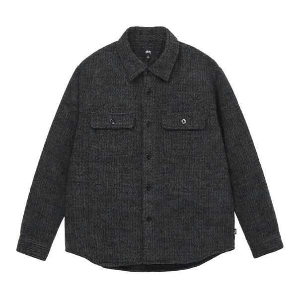Stüssy - Speckled Wool Cpo Shirt - (Black)