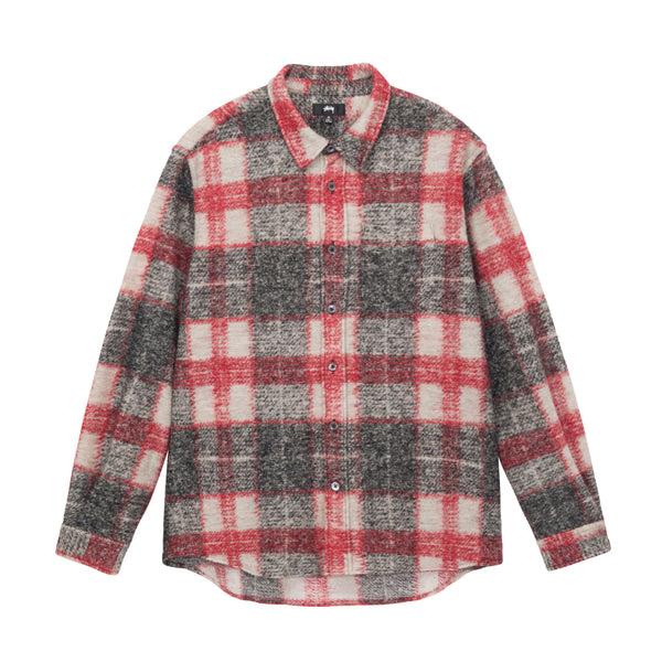 Stüssy - Plaid Knit Shirt - (Red)