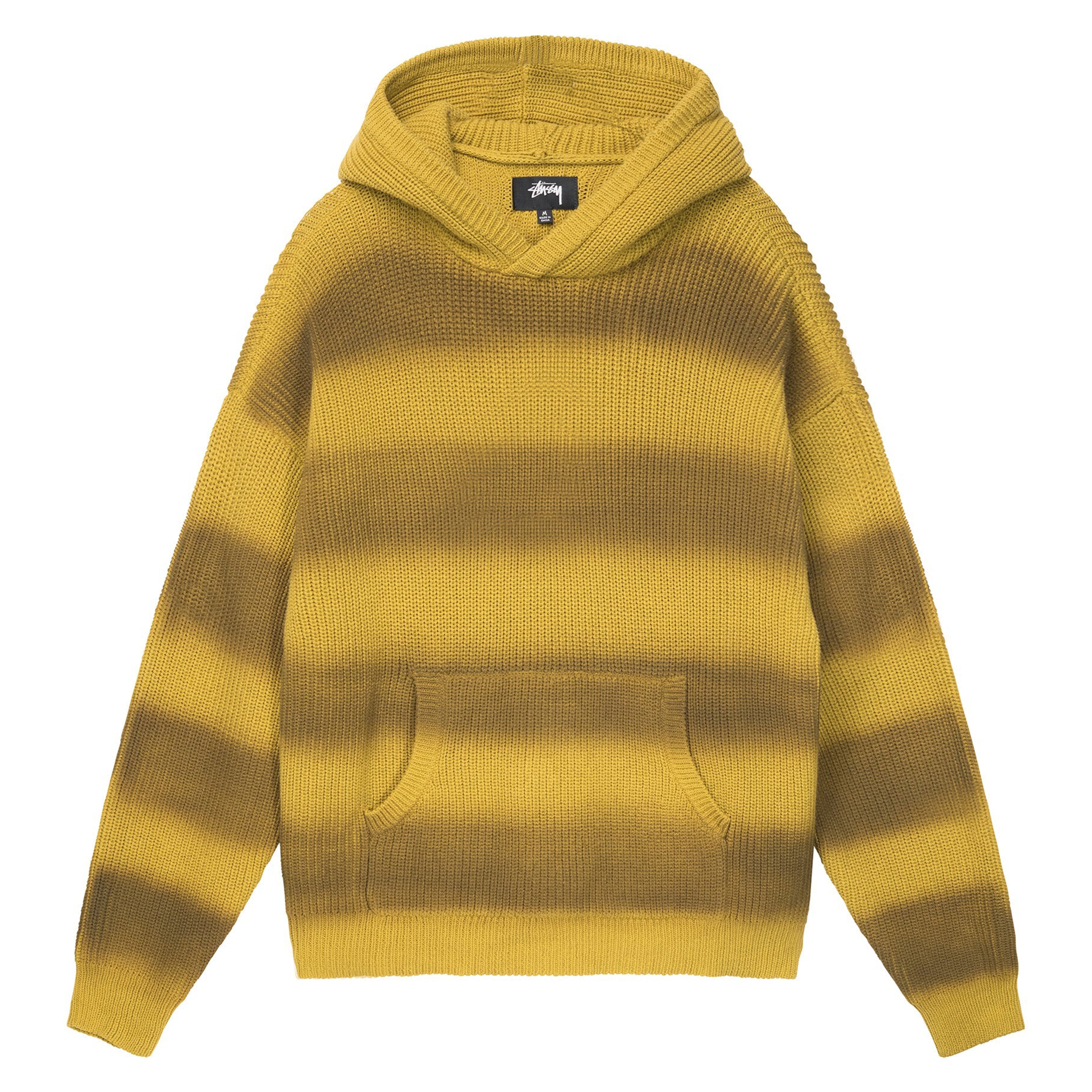 STUSSY SPRAY DYED HOODIE YELLOW Mトップス