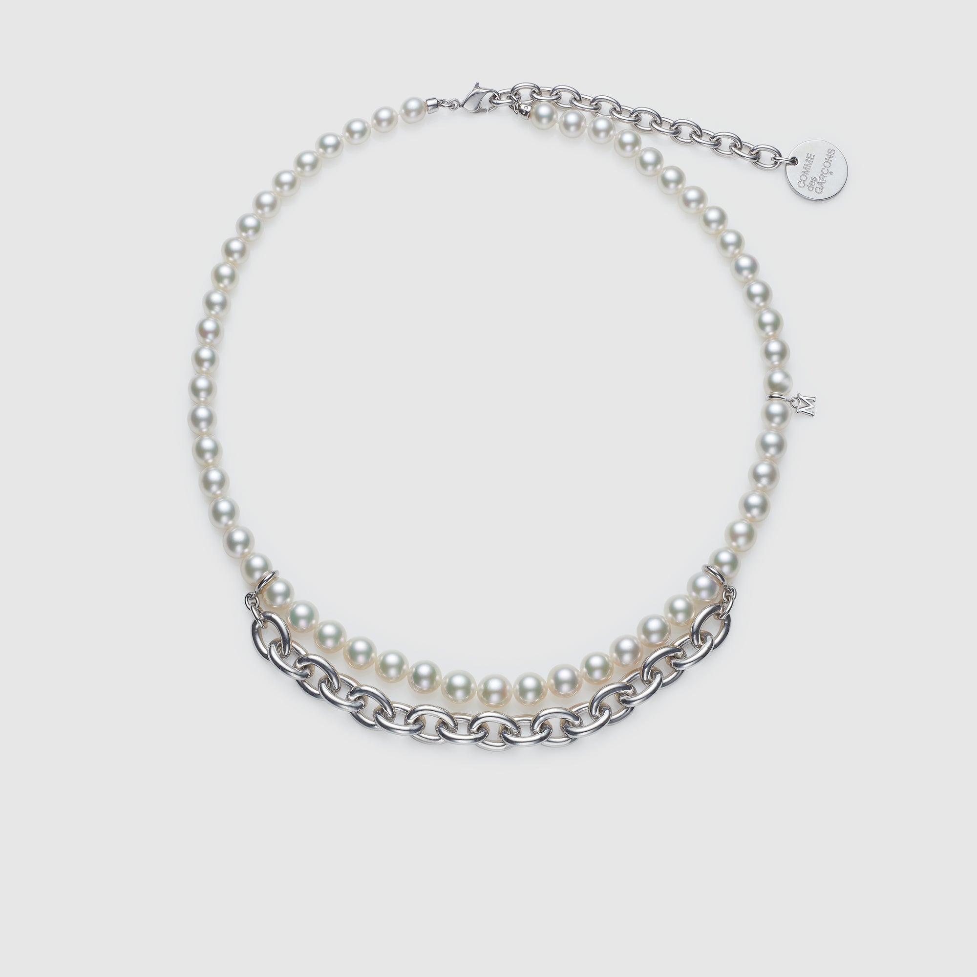 Comme des Garçons - Mikimoto Chain Necklace - (Silver) view 1