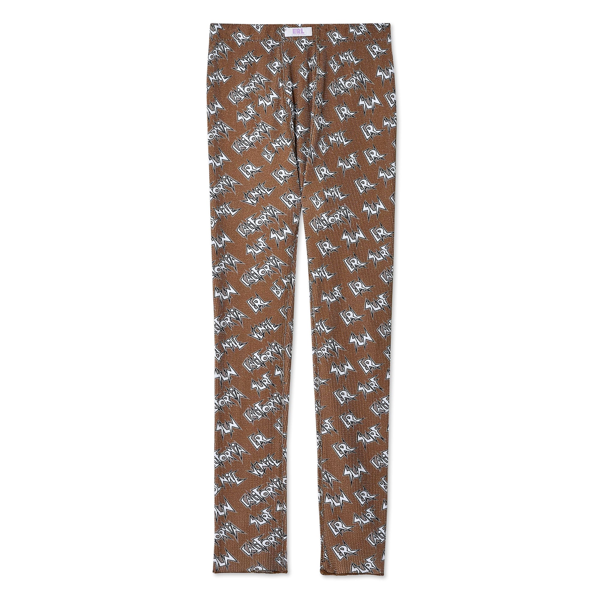 ERL - Men's Printed Waffle Long Johns - (Brown) view 1