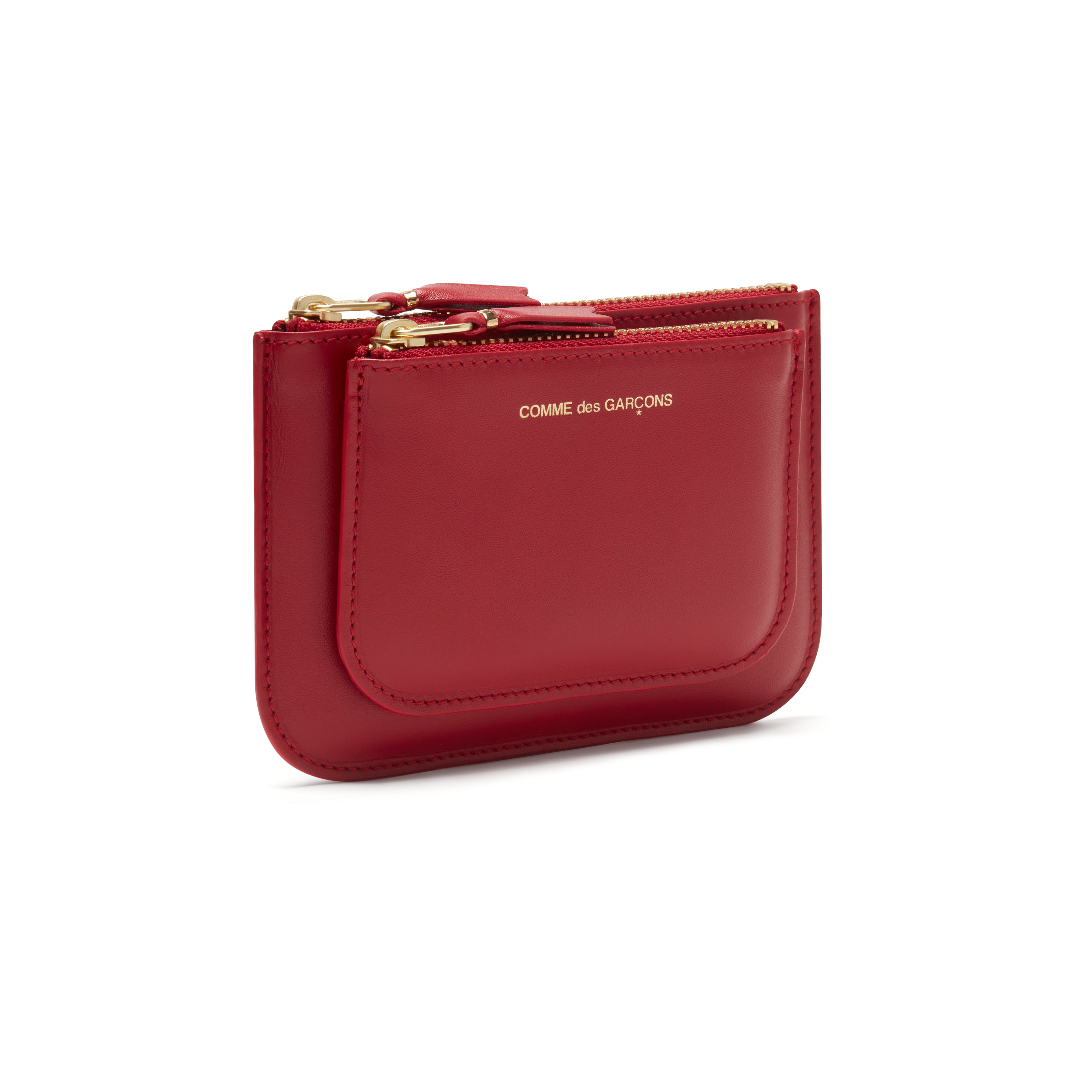 CDG Wallet: Outside Pocket Zip Pouch (Red SA8100) | DSMNY E-SHOP