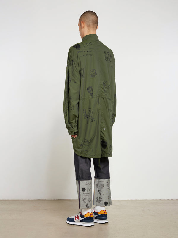 Junya Watanabe MAN - Jean-Michel Basquiat Cotton M65 Fishtail Parka - (Khaki)