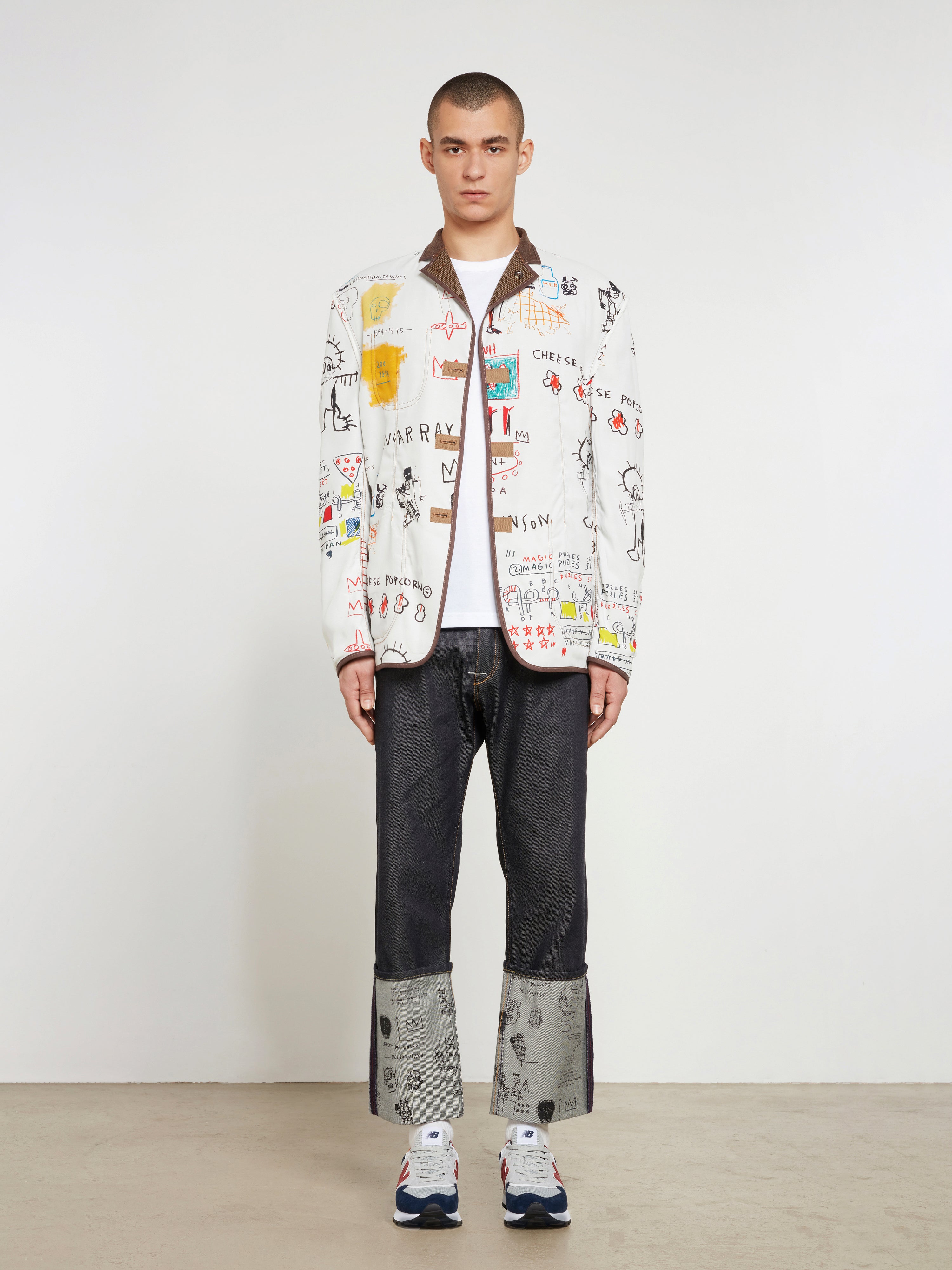 Junya Watanabe MAN - Jean-Michel Basquiat Polyester Wool Check Jacket -  (Brown)