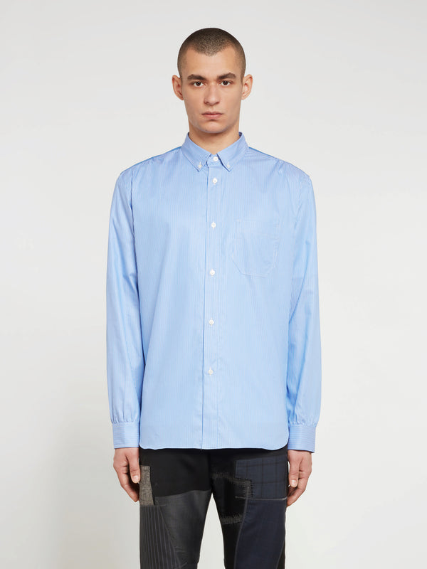 Junya Watanabe MAN - Slim Fit Cotton Shirt - (Blue/White)