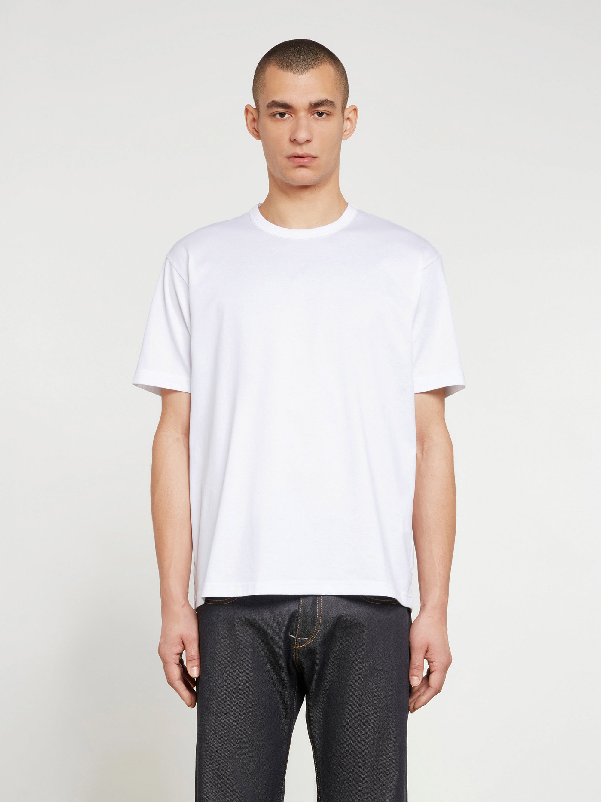 Junya Watanabe MAN - Tight Knit Cotton T-Shirt - (White)