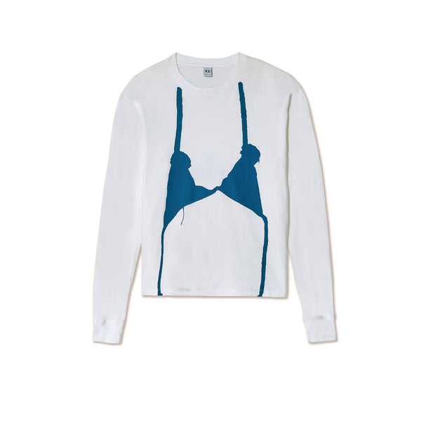 Random Identities - Men's Knit Bra Tee - (White/Turquoise)