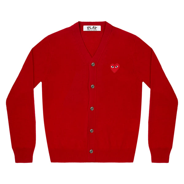 Play - Men's Red Heart Cardigan - (Red)
