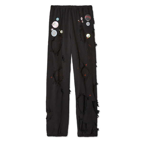 Liberal Youth Ministry - Men's Destroyed Knit Pants - (Black)